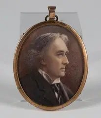 Violet Bowden, Sir Henry Irving' (Oval Miniature Half Length Portrait), watercolour on ivory