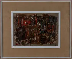 Peter Jones, Abstract, oil on board