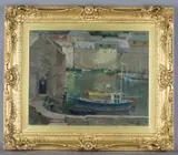 J.M. Charles, Polperro Harbour, Cornwall, 1952, oil on canvas