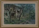 Charles Cundall, An Italian Garden, oil on canvas