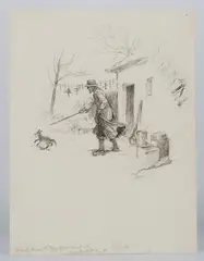 Cecil Aldin, The Master knows the type of fox hounds will be expected to hunt, pencil and bodycolour on ivorine