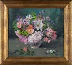 John Codner, Summer Bouquet, oil on board