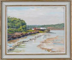 The Pub at Purton, nr Berkeley, Gloucestershire by John Codner, oil on canvas, sold Jun 2019