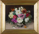 John Codner, Summer Flowers, 1986, oil on board