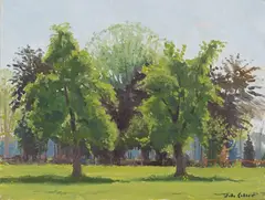 John Codner, The Old Orchard, Breadstone, South Gloucestershire, oil on canvas