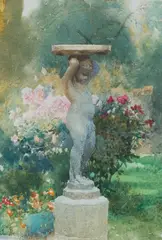 Lucy Kemp-Welch, The Hour and the Rose, watercolour