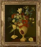 Joan Robinson, Still Life of Flowers in a Vase, 1948, oil on canvas