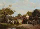John Holland, The Village Fête, 1874, oil on canvas