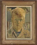 Portrait of a Young Boy by Ronald Ossory Dunlop, oil on canvas, sold Jun 2019