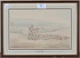 Thomas Rowlandson, Geese and Figures in an Extensive Landscape, watercolour