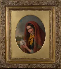 Edward Hughes, Gipsy Girl, 1863, oil on canvas
