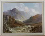 F. E. Jamieson, Highland Landscape with Watermill, oil on canvas