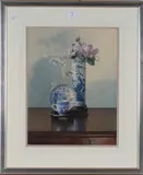 Geoffrey H. Robinson, Pink Clematis, watercolour
