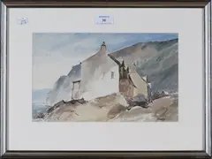 F. Donald Blake, Coastal Cottage, watercolour