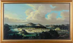View of Canton, China by Edgar Santos Nucum, oil on canvas, sold Mar 2019
