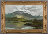 Alfred Fontville de Breanski Junior, The Head of Derwentwater, oil on canvas