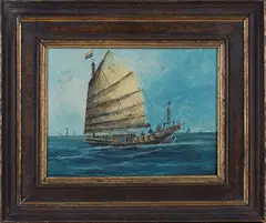 G.W. Meredith, Study of a Chinese Junk, 1879, oil on board