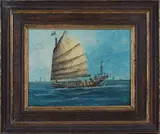 G.W. Meredith, Study of a Chinese Junk, 1879, oil on board