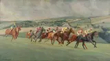 V. Berwyn Jones, The First Furlong' (Horse Racing Scene), 1940, oil on board