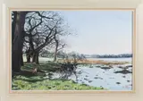 Margaret Glass, By the Orwell, pastel