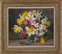 Spring Flowers by John Codner, oil on board, sold Mar 2019