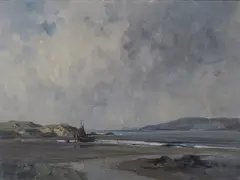 Frank McKelvey, Coastal Landscape, probably County Donegal, oil on canvas
