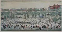 L. S. Lowry, Peel Park, colour print
