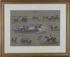 Alfred L. Bright, Cloister's Grand National - 1893, watercolour and gouache