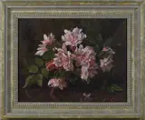 John Codner, Albertine Roses, oil on canvas-board