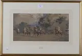 Molly Latham, Ladies Polo, watercolour with gouache