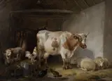Thomas Sidney Cooper, In the Barn, 1838, oil on panel
