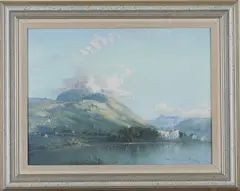 Lakeland View, probably the Lake District by Vernon Ward, oil on canvas-board, sold Nov 2018