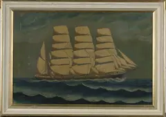 H. Owens, Brilliant' (Four-masted Windjammer Sailing Ship), 1910, oil on canvas
