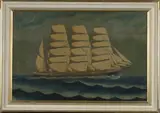 H. Owens, Brilliant' (Four-masted Windjammer Sailing Ship), 1910, oil on canvas