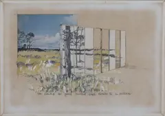 Ian McKeever, Tree Painting for Grassy Lowland-scape' (Study for an Installation Work), mixed media