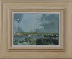 Jonathan Trowell, Dorset Landscape, oil on board