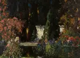 Thomas Edwin Mostyn, The Old Terrace, oil on canvas