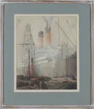 James Scrimgeour Mann, The Cunarder, watercolour