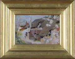 David Woodlock, Washday, oil on board