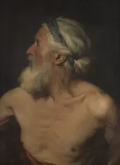 Pierre Subleyras, Half Length Portrait of a Man, probably a Study for Saint Jerome, oil on canvas