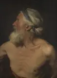 Pierre Subleyras, Half Length Portrait of a Man, probably a Study for Saint Jerome, oil on canvas