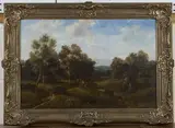 Walter Witham, Landscape with Figures on a Path, oil on canvas