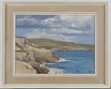 James Fry, Winspit' (Dorset Coastal Landscape), oil on board