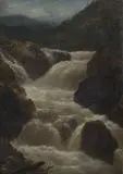 Edmund 'Waterfall' Gill, Waterfall, 1886, oil on canvas laid on board