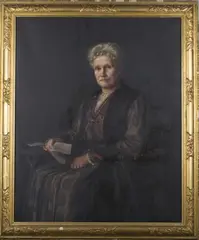 Theodore Blake Wirgman, Three-quarter Length Portrait of a Seated Lady, 1919, oil on canvas