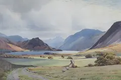 William Heaton Cooper, Crummock Water, October, watercolour