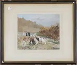 Reuben Ward Binks, By the Roadside' (Two Spaniels in a Landscape)