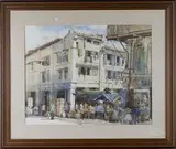 Leng Joon Wong, Chinatown, Singapore, watercolour