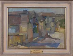 Oliver Campion, Gate at Beaulieu 2, 1986, oil on board