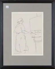 Evening Class Student by Keith Vaughan, pencil, sold Jun 2018